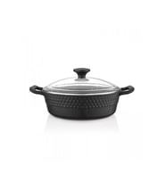 Esonez FRR KT026 Granit Siyah Kısa Tencere 26 cm
