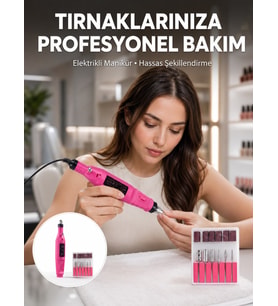 Elektrikli Profesyonel Manikür Pedikür Seti Değiştirilebilir Başlık Seçeneği Yeni Nesil
