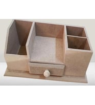 Hobi Adn 90238 Dekoratif Kalemlik Tek Çekm Ahşap MDF HAM CNC Kesim MODEL El Yapım