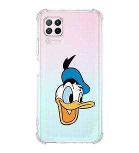 Huawei P40 Lite  Köşe Korumalı Antişok Kapak Donald Duck Tasarımlı Şeffaf  Kılıf
