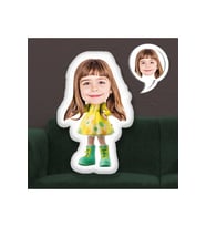 Kişiye Özel Fotoğraflı Sarı Barby Yastık 115316 50 cm