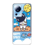 Xiaomi Mi 13 Lite Uyumlu Astronot Desenli Şeffaf Telefon Kılıfı