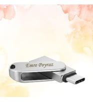 KİŞİYE ÖZEL İSİM BASKILI TYPE-C OTG METAL USB BELLEK 3.0 32 GB