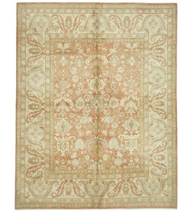Kırmızı Halı Vintage Eskitme Stil Bej Zeminli Çiçekli El Dokuma Salon Halısı Dekoratif Seçenek