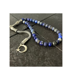 SERTİFİKALI Lapis Lazuli 6mm 33lük Doğal Taş Tesbih