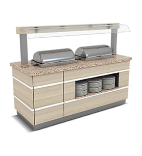 Empero GLT.SSC-N.01 Galata Sıcak Servis Ünitesi 1 Chafing Dish Nefeslikli