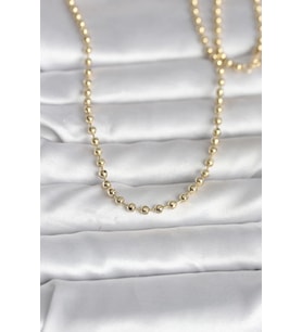 CM 14K Gold Renk Top Zincirli Model 60 cm Kadın Kolye 5886