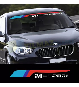 Bmw M Sport Ön Cam Oto Sticker Araba Yapıştırma Etiket Çıkartma 90 x 12 Cm