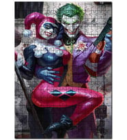 Cakapuzzle Joker Ve Harley Quinn Çizgi Roman Görseli Puzzle Yapboz MDF (Ahşap) (120 Parça)