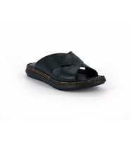 Mammamia D26yt-1355 Kadın Hakiki Deri Günlük Comfort Terlik (Siyah)