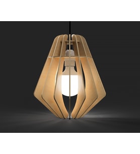 Beyrut Modern Tasarım Doğal Ahşap MDF 3D Lazer Kesim Rustik Salon Avize