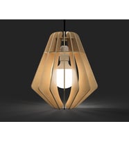 Beyrut Modern Tasarım Doğal Ahşap MDF 3D Lazer Kesim Rustik Salon Avize