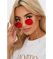 Kadın Gözlük Zinciri Chic Minik Toplu Gold