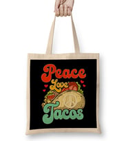 Peace Love Tacos Bez Çanta Uzun Saplı