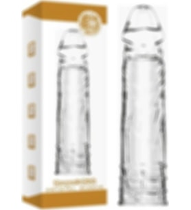 Pretty Love Sleeve Damarlı Dolgulu 4 Cm Uzatmalı Şeffaf Silikon Penis Kılıfı