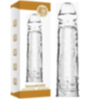 Pretty Love Sleeve Damarlı Dolgulu 4 Cm Uzatmalı Şeffaf Silikon Penis Kılıfı