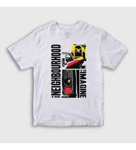 Presmono Unisex Çocuk Beyaz The Neighbourhood T-Shirt 176481tt