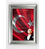 Gümüş Çerçeveli Atatürk Tablo cv1236