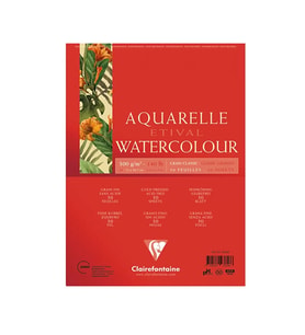 Clairefontaine Etival Grain Classic Yapışkanlı Sulu Boya Blok 30 Yaprak 300g A4