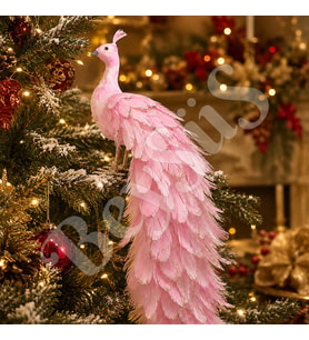 Yılbaşı Dekoru Pembe Tavus Kuşu 150 cm