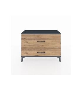 Arges Şifonyer 2 Çekmeceli 88x30x64 Antrasit-Çam