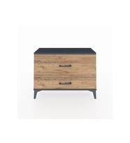 Arges Şifonyer 2 Çekmeceli 88x30x64 Antrasit-Çam