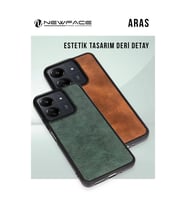 İphone 14 Pro Max Kılıf Aras Deri Kapak - Koyu Yeşil