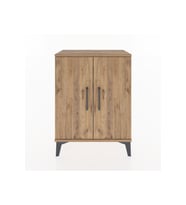 Arges Komodin 2 Raflı 2 Kapaklı 60x30x80 Çam-Çam