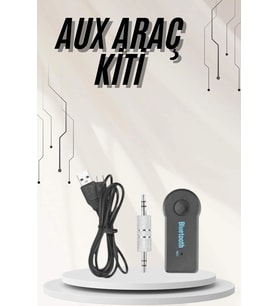 Yeni Nesil Bluetooth Aux Araç Kiti Siyah Tv Tablet Telefon Araç Araba