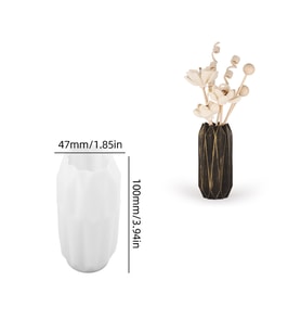 SİLİKON KALIP TAŞ TOZU İTHAL DAR AĞIZLI KÜÇÜK GEOMETRİK YÜZEYLİ VAZO KALIBI EPOKSİ REÇİNE HB80-0141 (Beyaz)