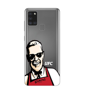 Samsung Galaxy A21S Uyumlu Conor Mcgregor UFC Tasarımlı Şeffaf Telefon Kılıfı