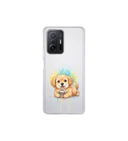 Xiaomi Mi 11T ile Uyumlu Splash Köpek Tasarımlı Şeffaf Silikon Kılıf