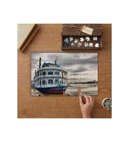 Hamburg Limanı Tekne - Manzara Tasarımı 240 parça Ahşap Puzzle Ahşap Kutuda MP02023