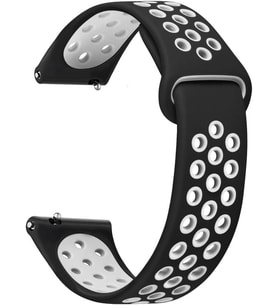 Amazfit GTR 3 Pro için Rainbow Gently Band Kordon Siyah Beyaz [GTR 3 Pro ile Uyumlu Kordon - Siyah - Beyaz]