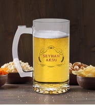 BK Home Kendin Tasarla Cam Bira Bardağı 50cl (Model 1)