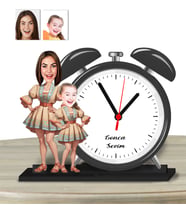 Kişiye Özel Ahşap Saat-Anne Kız Kombin Anneler Günü-3