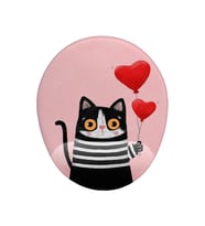 Kalpli Balon Kedi Bilek Destekli Kaymaz Buruşmaz Kırılmaz Mouse Pad (Çok Renkli)