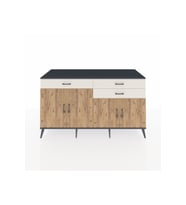 Kronos Konsol 2 Raflı 3 Çekmeceli 4 Kapaklı 176x59x99 Antrasit-Çam/Aytaşı