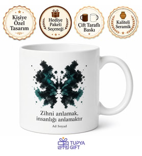 Psikoloji Rorschach Testi İnsan Zihni Davranış Analizi Kupa Bardak Hediye