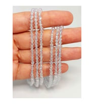 Bileklik Boy Topaz Taşı Faset Kesim Dizi 3mm Yarım Dizi (17CM UZUNLUĞUNDADIR)