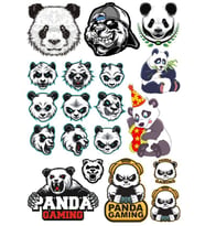 Panda Sticker Set -2 15 Parça Telefon, Tablet, Defter, Laptop Sticker