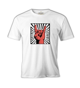 Rock - İkon Beyaz Erkek Tshirt