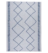 Koza Halı Fresco Ekru Lacivert İskandinav Jüt Gör Yıkanabilir Halı Kilim Balkon Teras Salon Koridor Halısı