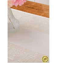 Ayda Jakar Polyester Kumaş Bej Runner 45x150 Cm - 1416 (Standart)