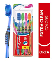 Colgate Extra Clean Colors Diş Fırçası 3+1