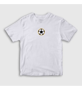 Presmono Unisex Çocuk Beyaz Logo Soccer Ball Futbol Topu T-Shirt 419329tt (Beyaz)