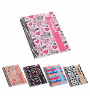 MİKRO FUNNY SPİRALLİ SERT KAPAK 17X24 120YP. KARELİ DEFTER
