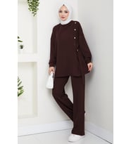 Çıtçıt Detaylı Oysho İkili Takım 1624 - Acı Kahve