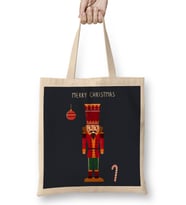 Nutcracker Illustration Nutcracker Christmas Bez Çanta Uzun Saplı