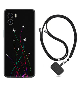 Vivo Y15S Y32 Y33S Y51 Y53S Kılıf Boyun Askılı Silikon Line Planet 1736